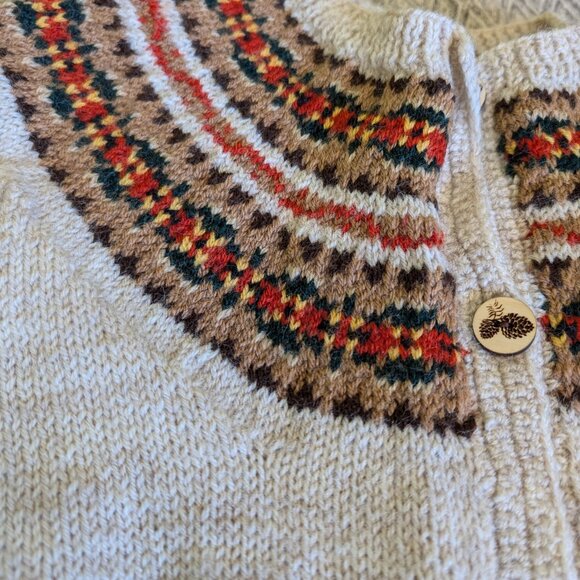 Hand knit homemade sweater cottagecore medium handmade - Picture 2 of 8